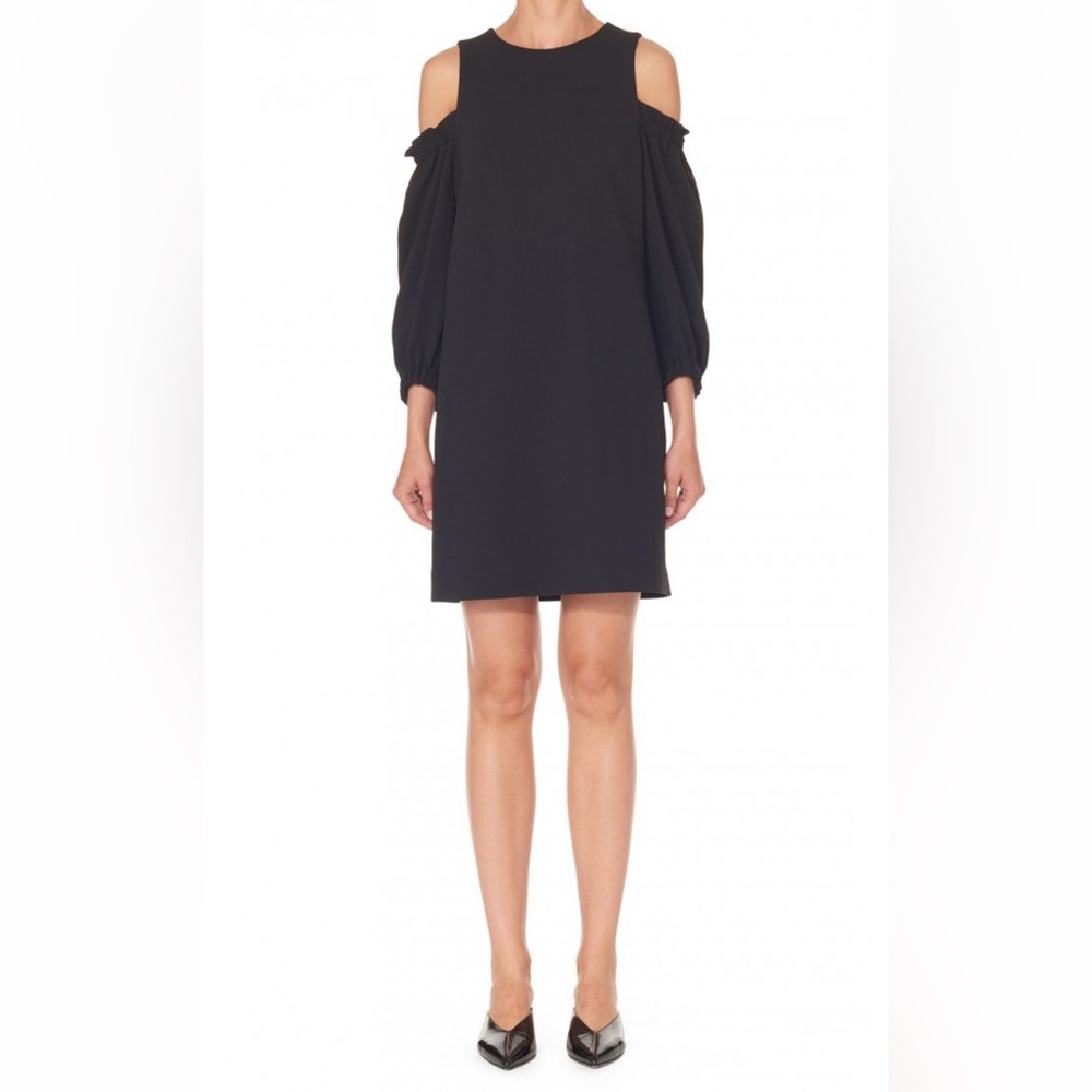 TIBI Crepe Open Shoulder Dress